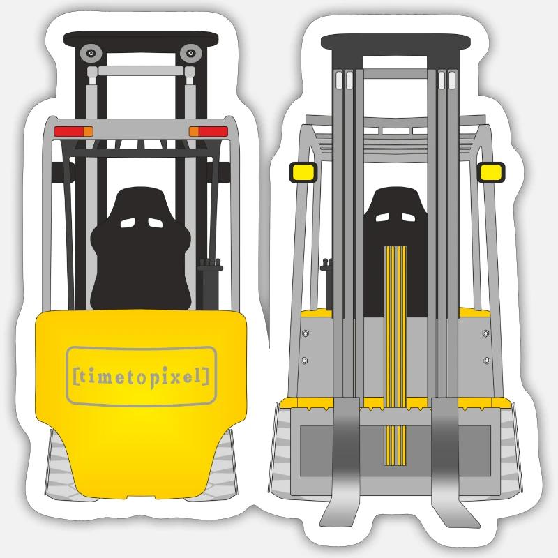 Stapler - Sticker Größe S (10 x 10 cm) - Mattweiß