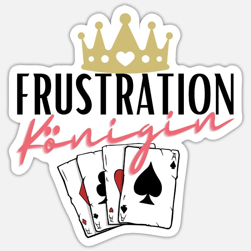 Frustration Queen - Sticker size S (10 x 10 cm) - white matte