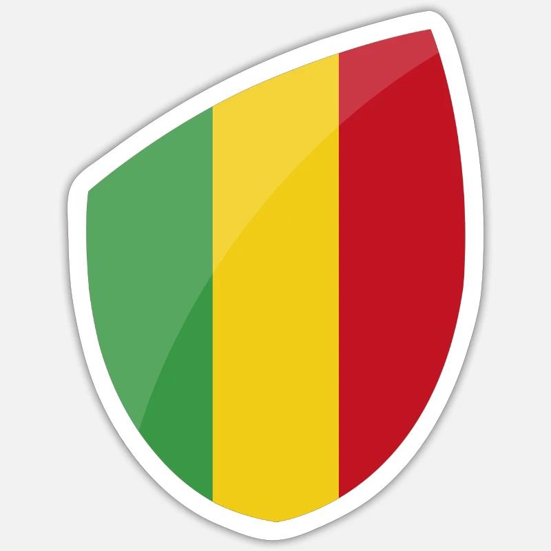 Mali - Sticker taille S (10 x 10 cm) - blanc mat
