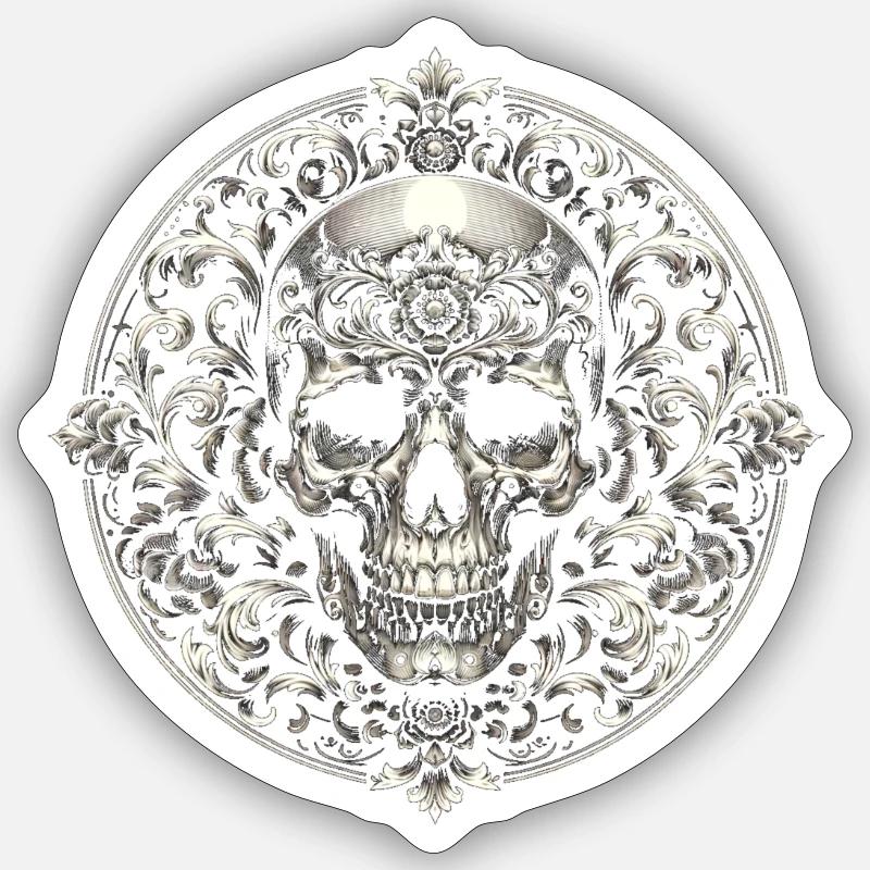 Baroque Elegance - Sticker size S (10 x 10 cm) - white matte
