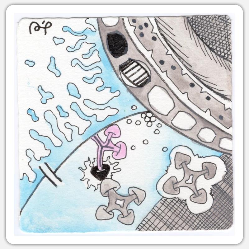 Confusion 16 - Sticker taille S (10 x 10 cm) - blanc mat