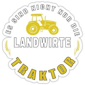 Es Sind Nicht Nur Die Landwirte Unterstützen Demo - Sticker Größe S (10 x 10 cm) - Mattweiß - Vorne