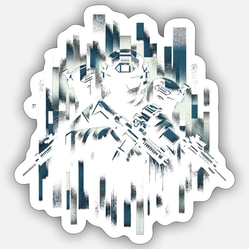 Stealth Squad Ambush - Sticker size S (10 x 10 cm) - white matte
