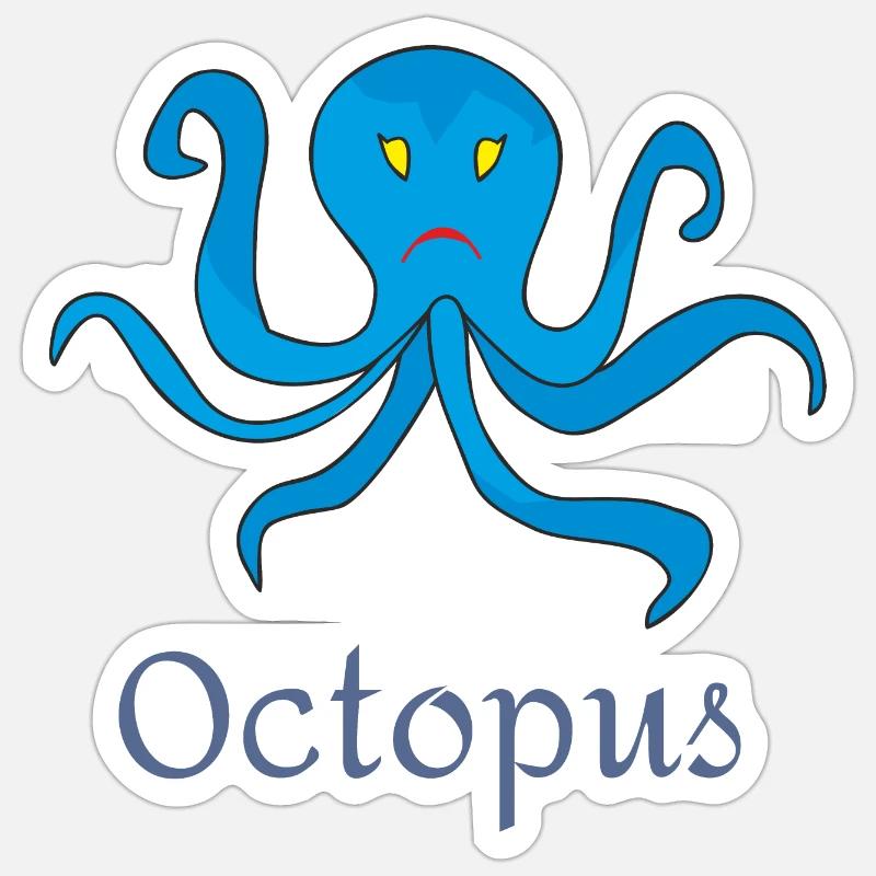 Octopus Sticker size S (10 x 10 cm)