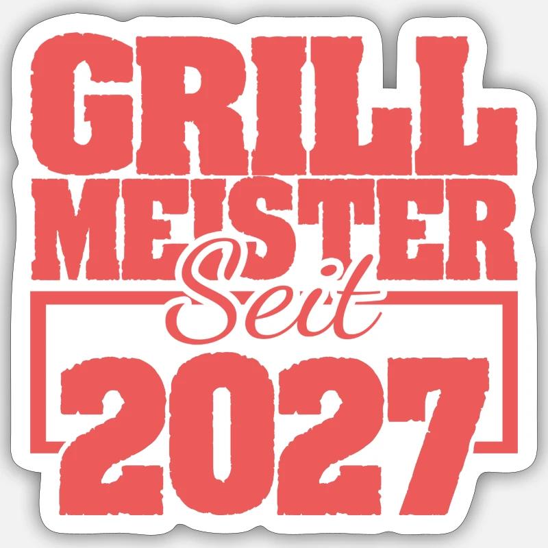 2027 - Sticker Größe S (10 x 10 cm) - Mattweiß