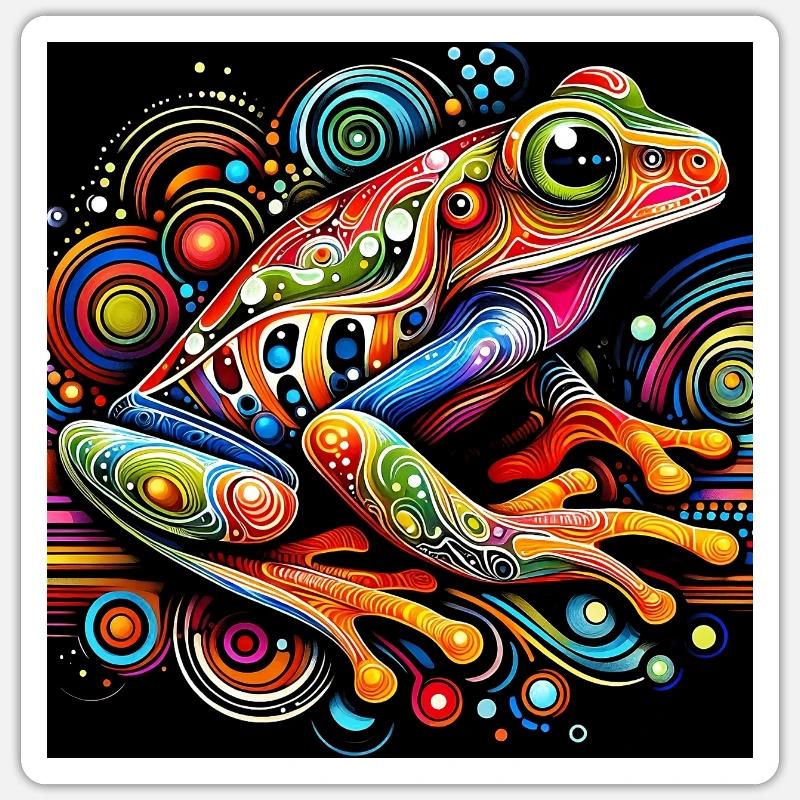 Frog - Sticker size S (10 x 10 cm) - white matte