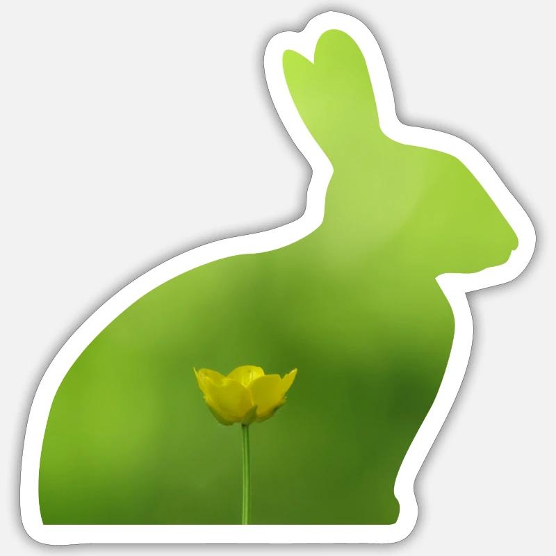 Hare - Sticker size S (10 x 10 cm) - white matte