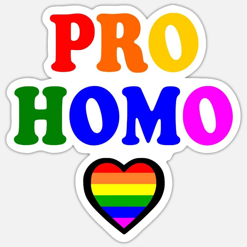 Pro homo - Sticker Größe S (10 x 10 cm) - Mattweiß