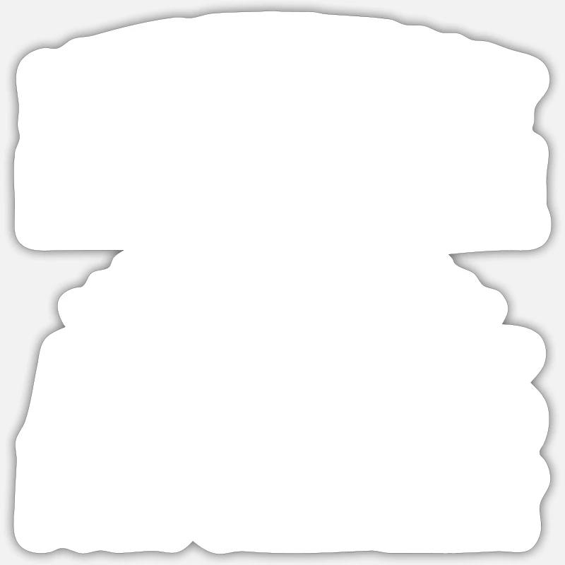 Authentique Beau Gosse - Sticker taille S (10 x 10 cm) - blanc mat