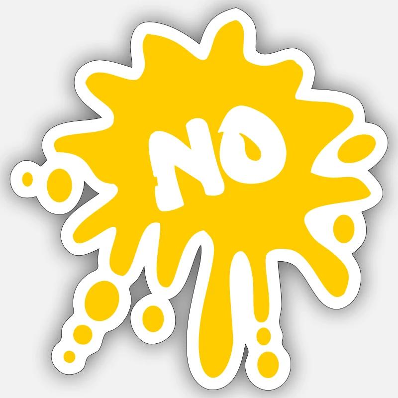 Nope, Paint Splashes Sticker size S (10 x 10 cm)