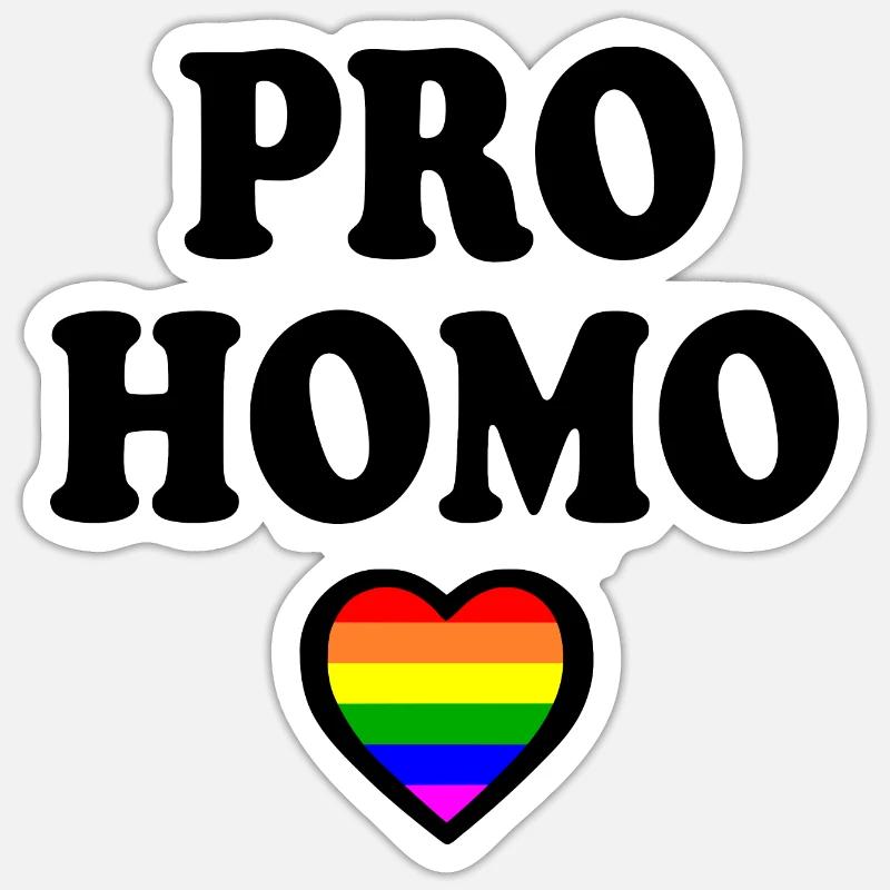 Pro homo - Sticker Größe S (10 x 10 cm) - Mattweiß