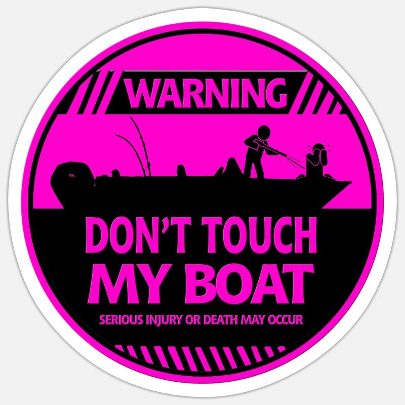 Warnung vor Booten Sticker Größe S (10 x 10 cm)