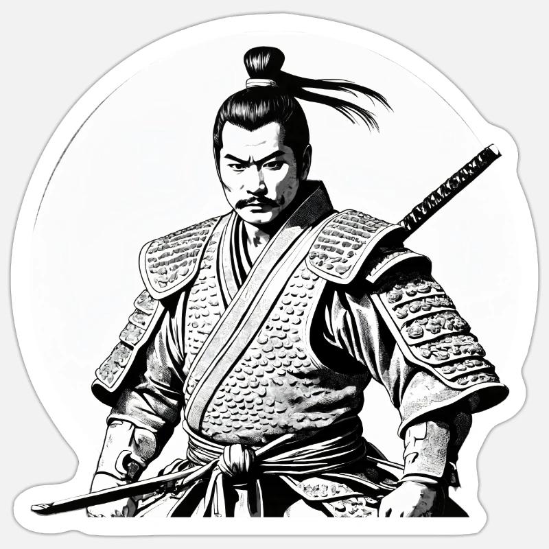 Samouraï Sticker taille S (10 x 10 cm)