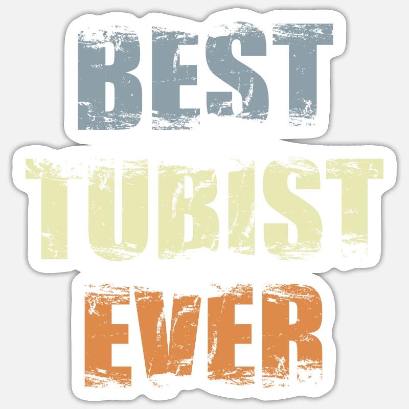 Best Tuba Player - Sticker size S (10 x 10 cm) - white matte