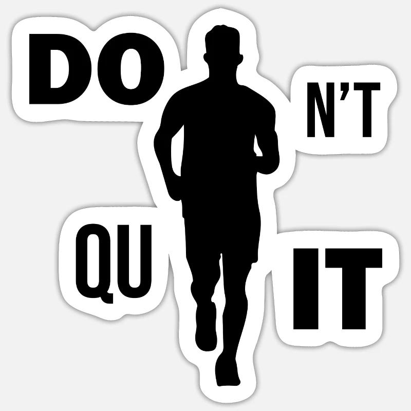Marathon Running Jogging - Sticker size S (10 x 10 cm) - white matte