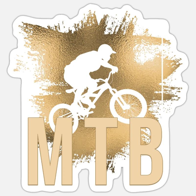 MTB - Sticker Größe S (10 x 10 cm) - Mattweiß