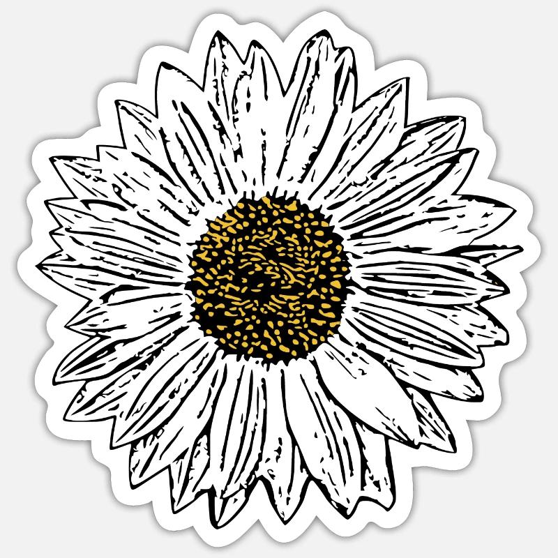 Blume weiß weiße Blumen Geschenk Muttertag Mutter Sticker Größe S (10 x 10 cm)