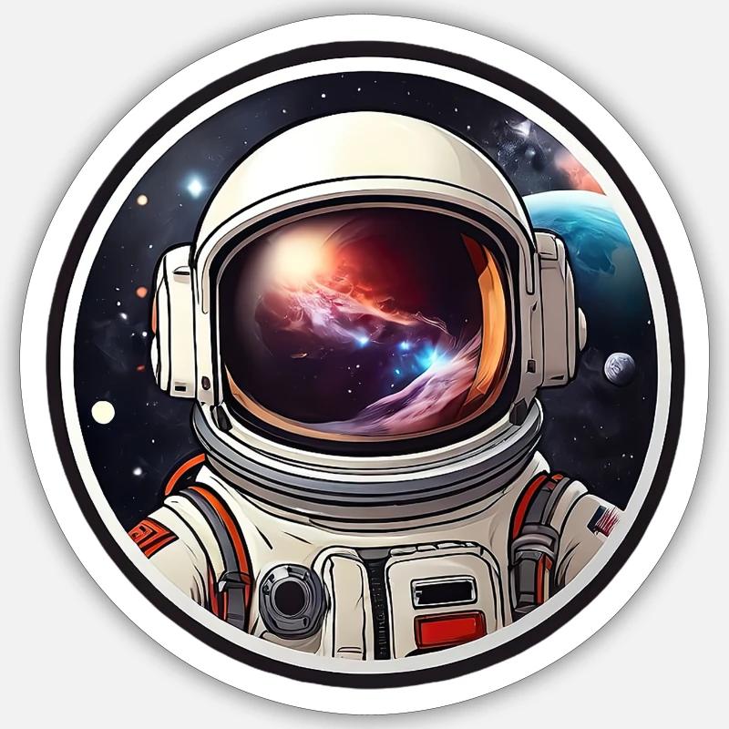 Mode & plus « Astronaute dans l’espace » 👩 🚀☄ Sticker taille S (10 x 10 cm)