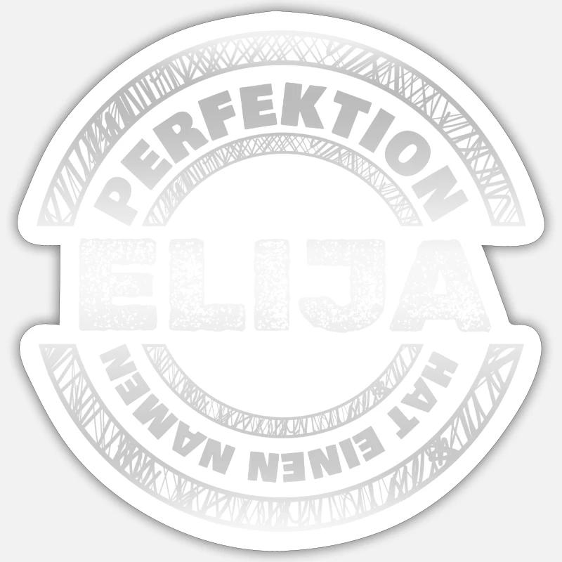 Elijah en tant qu’Elijah - Sticker taille S (10 x 10 cm) - blanc mat