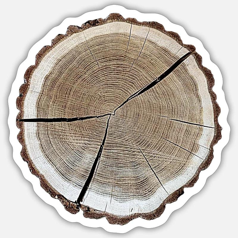 Baumscheibe original - Sticker Größe S (10 x 10 cm) - Mattweiß