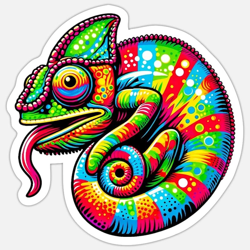 Caméléon Sticker taille S (10 x 10 cm)
