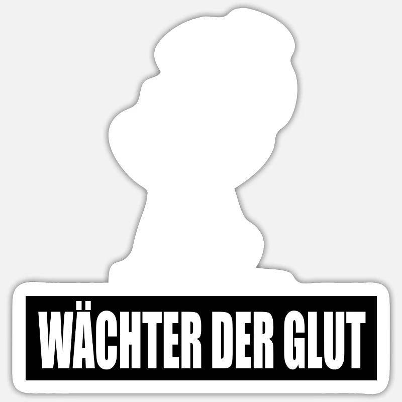 BBQ - Sticker Größe S (10 x 10 cm) - Mattweiß