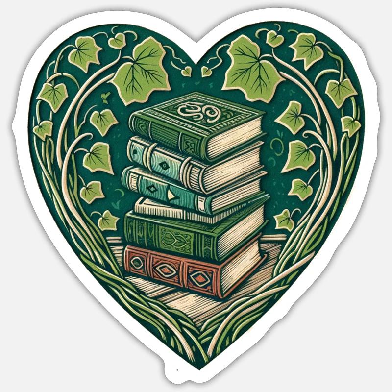 Livresque - Sticker taille S (10 x 10 cm) - blanc mat