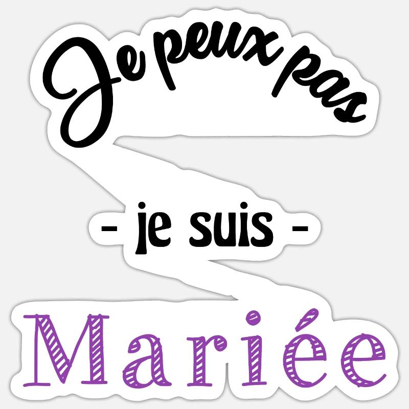 WEDDING. BRIDE-TO-BE - Sticker size S (10 x 10 cm) - white matte