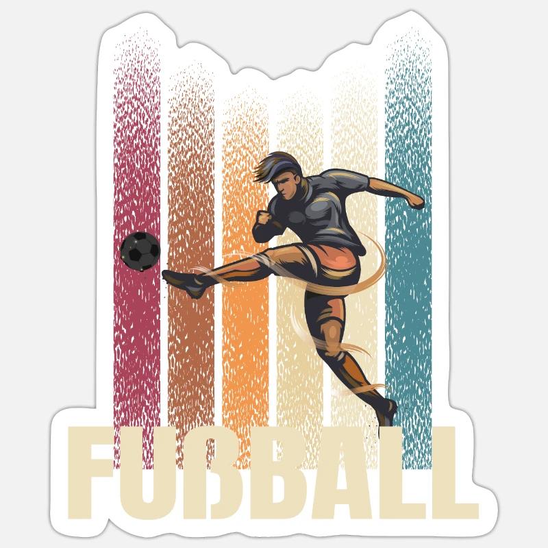 Fußball - Sticker Größe S (10 x 10 cm) - Mattweiß