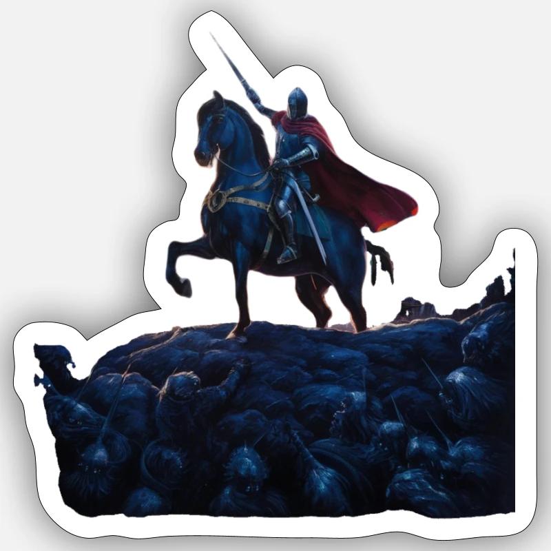 Le Vanity Rider - Sticker taille S (10 x 10 cm) - blanc mat