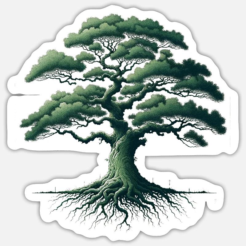 Baum - Sticker Größe S (10 x 10 cm) - Mattweiß