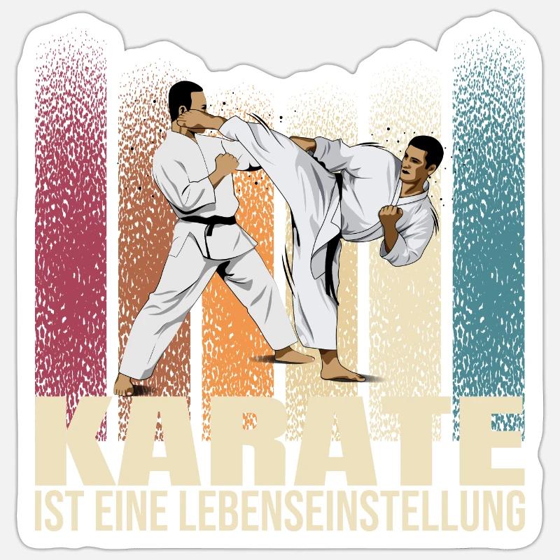 Karate ist eine Lebenseinstellung Sticker Größe S (10 x 10 cm)