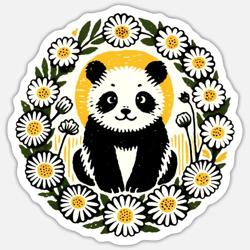 Panda Bear - Sticker size S (10 x 10 cm) - white matte