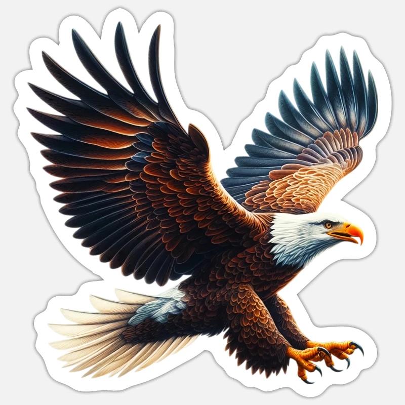 Aigle - Sticker taille S (10 x 10 cm) - blanc mat