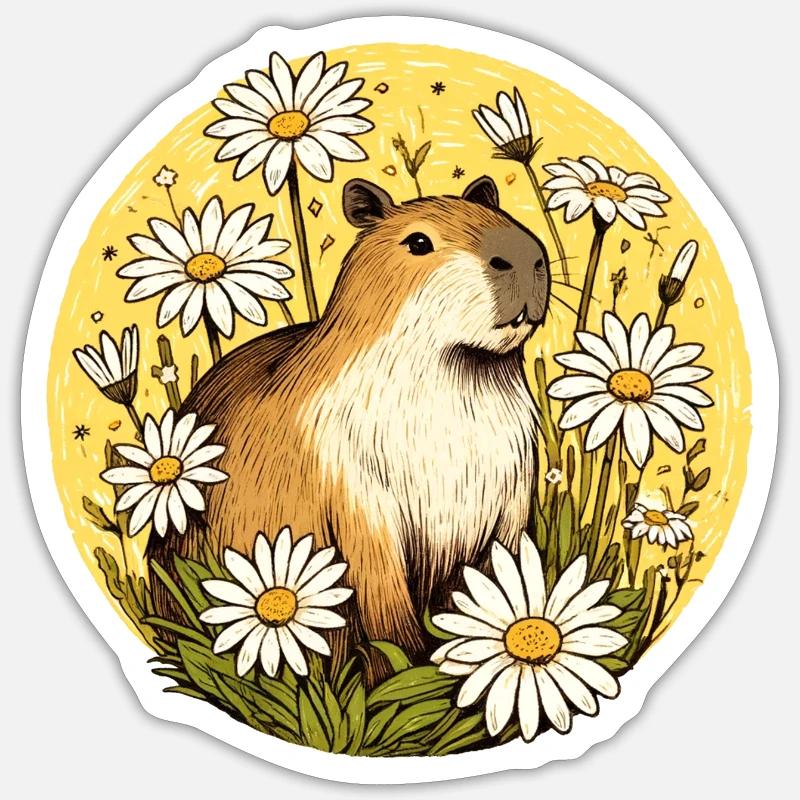Capybara - Sticker size S (10 x 10 cm) - white matte