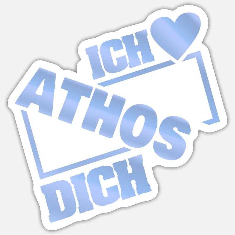 Gift for Athos - Sticker size S (10 x 10 cm) - white matte