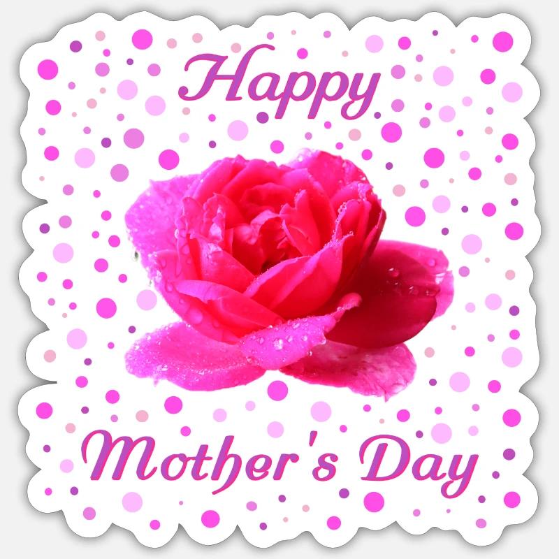 mothers day Muttertag - Sticker Größe S (10 x 10 cm) - Mattweiß