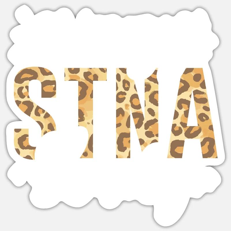 Crazy STNA lady - Sticker size S (10 x 10 cm) - white matte