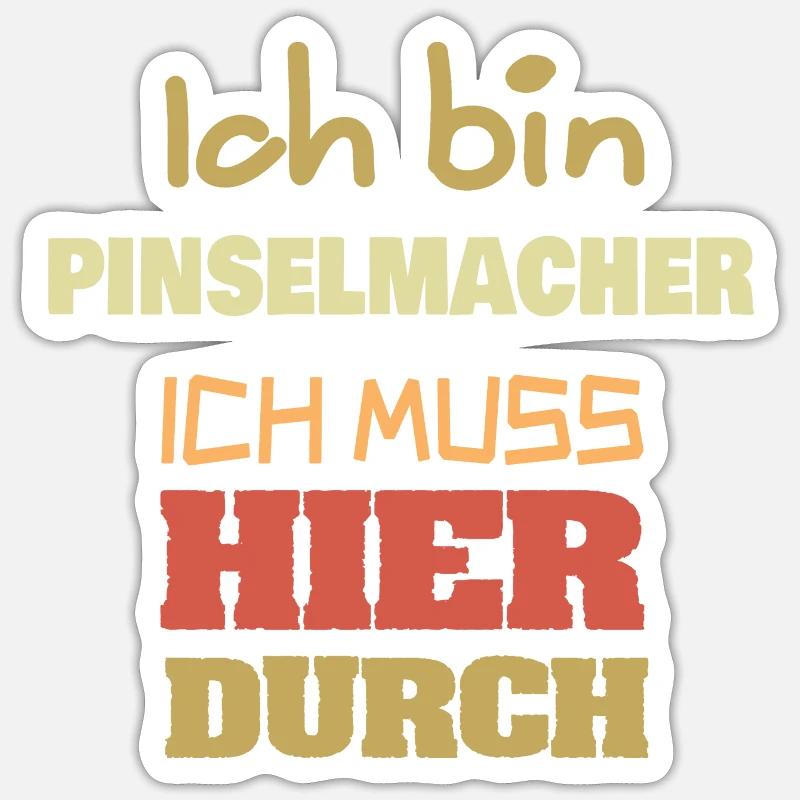 Profession Brush Maker Sticker size S (10 x 10 cm)