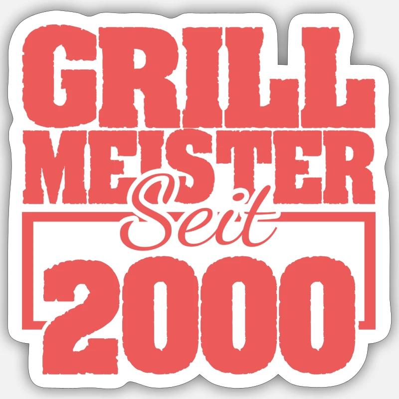 2000 - Sticker taille S (10 x 10 cm) - blanc mat