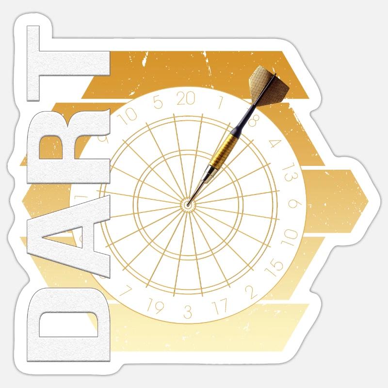 Dart - Sticker Größe S (10 x 10 cm) - Mattweiß