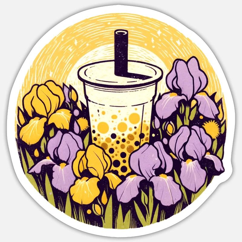 Bubble Tea - Sticker size S (10 x 10 cm) - white matte