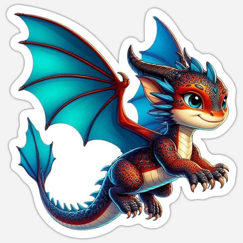 Dragon - Sticker size S (10 x 10 cm) - white matte