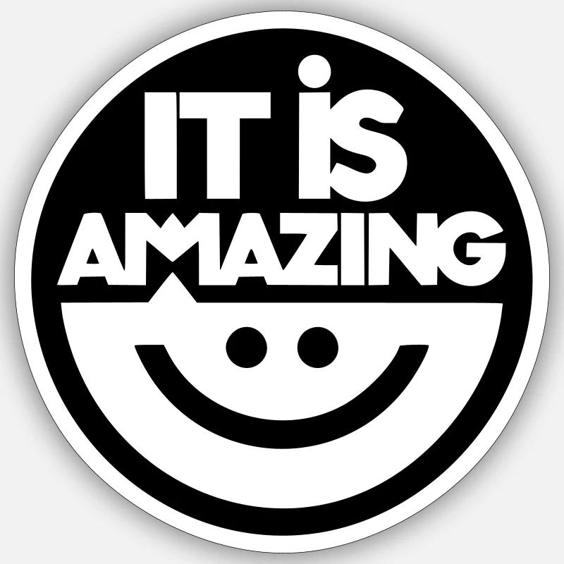 Amazing - Sticker size S (10 x 10 cm) - white matte