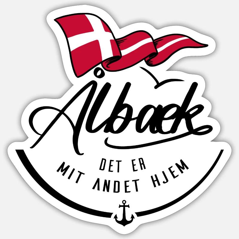 ALBAEK - My second home - b - Sticker size S (10 x 10 cm) - white matte