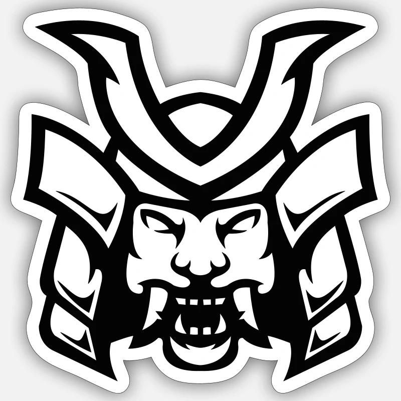 Ronin Samurai - Sticker Größe S (10 x 10 cm) - Mattweiß