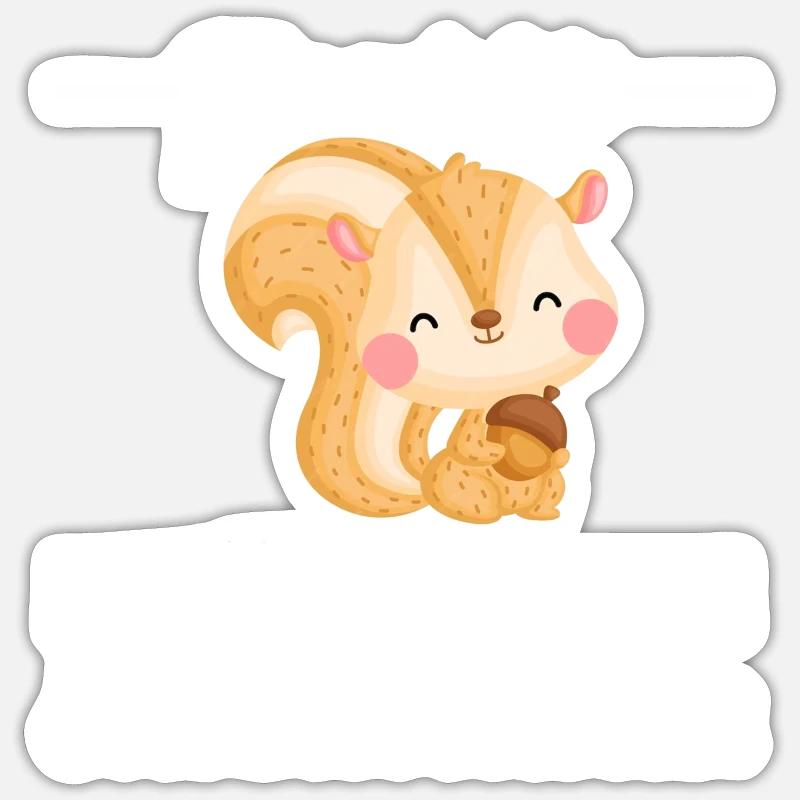 Eichhörnchen Tier Eichhörnchen-Liebhaber Geschenk Sticker Größe S (10 x 10 cm)