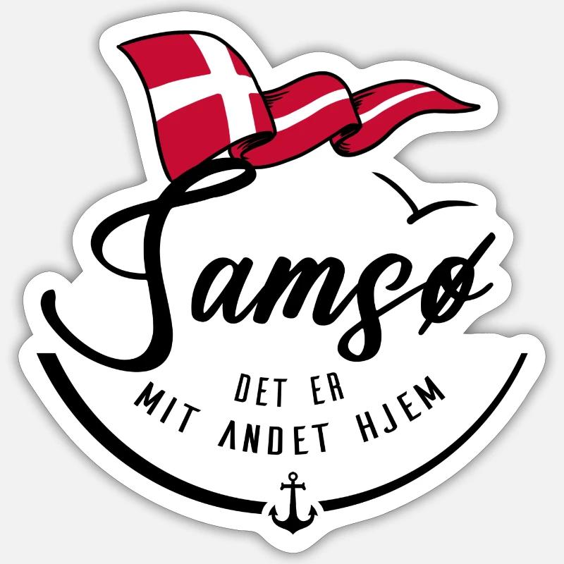 SAMSØ - Ma résidence secondaire - b Sticker taille S (10 x 10 cm)