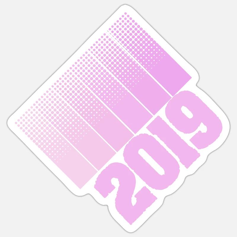 2019 - Sticker taille S (10 x 10 cm) - blanc mat