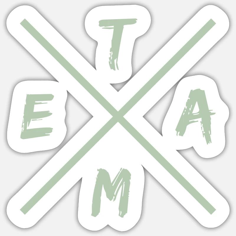 Team Design - Sticker size S (10 x 10 cm) - white matte